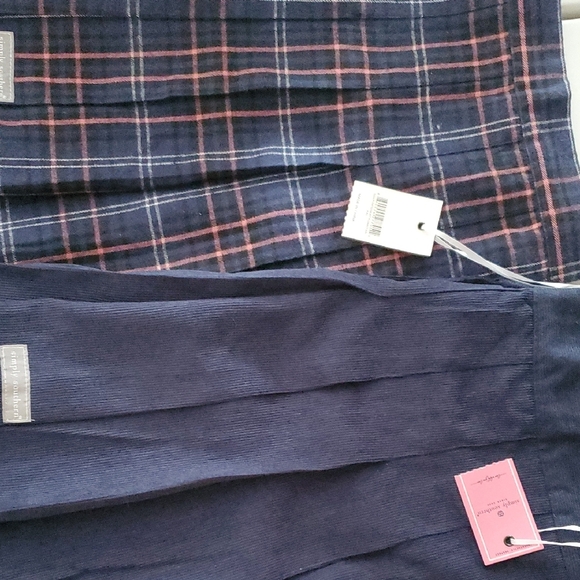 Bundle 2 NWT Simply Southern Plaid Pleated Mini Skirts Size XXL Navy - Picture 1 of 10